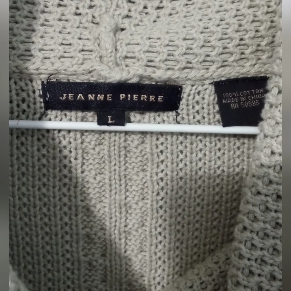 JEANNE PIERRE Beige Cowl Neck Sweater